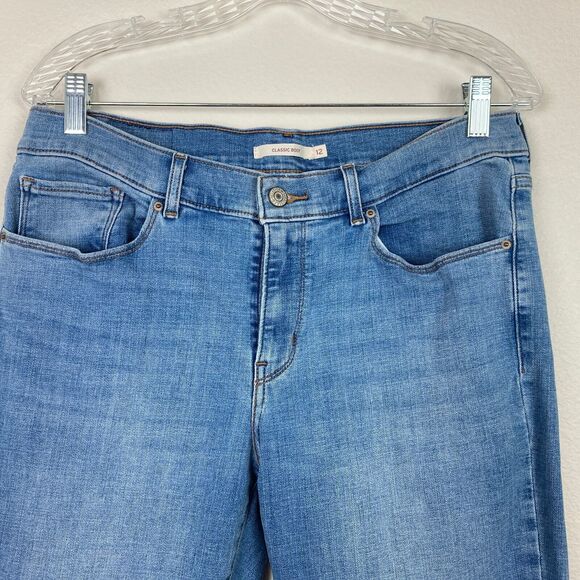 Levi's Women's Classic Bootcut Jeans Size 12 Blue Med Wash Stretch Inseam 26.5" - Picture 3 of 7